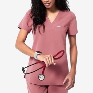 Figs Catarina Scrup Top - Mauve